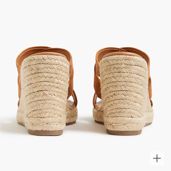NWT J.Crew Factory Wide-Strap Espadrille Mule Wedges - Picture 4 of 6